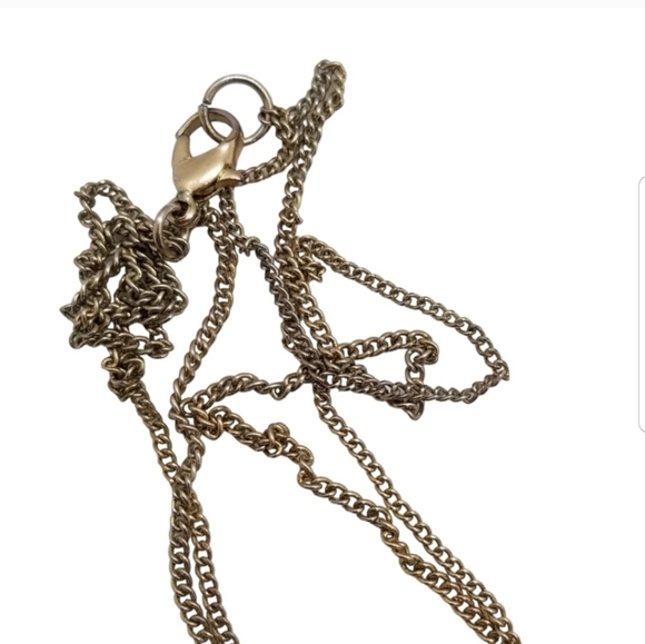 VINTAGE GOLDTONED & GLASS BEAD CHAIN NECKLACE - Picture 6 of 6